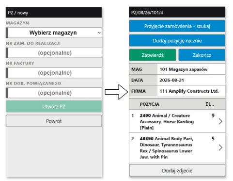 Procesy na urządzenia handheld - platformaERPgo